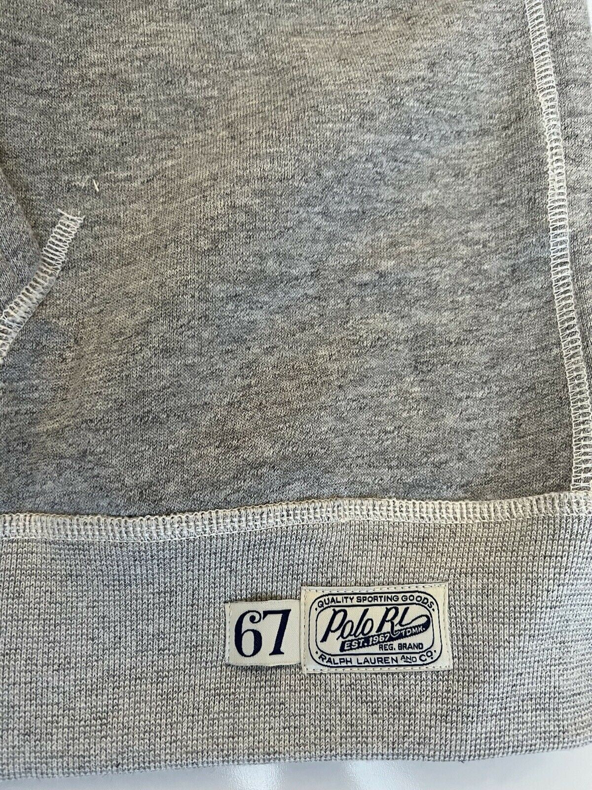 Neu mit Etikett: 168 $ Polo Ralph Lauren Tigergrauer Pullover mit Kapuze 4XB