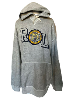 Neu mit Etikett: 168 $ Polo Ralph Lauren Tigergrauer Pullover mit Kapuze 3XLT