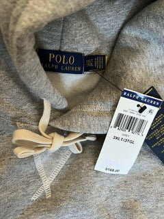 Neu mit Etikett: 168 $ Polo Ralph Lauren Tigergrauer Pullover mit Kapuze 3XLT