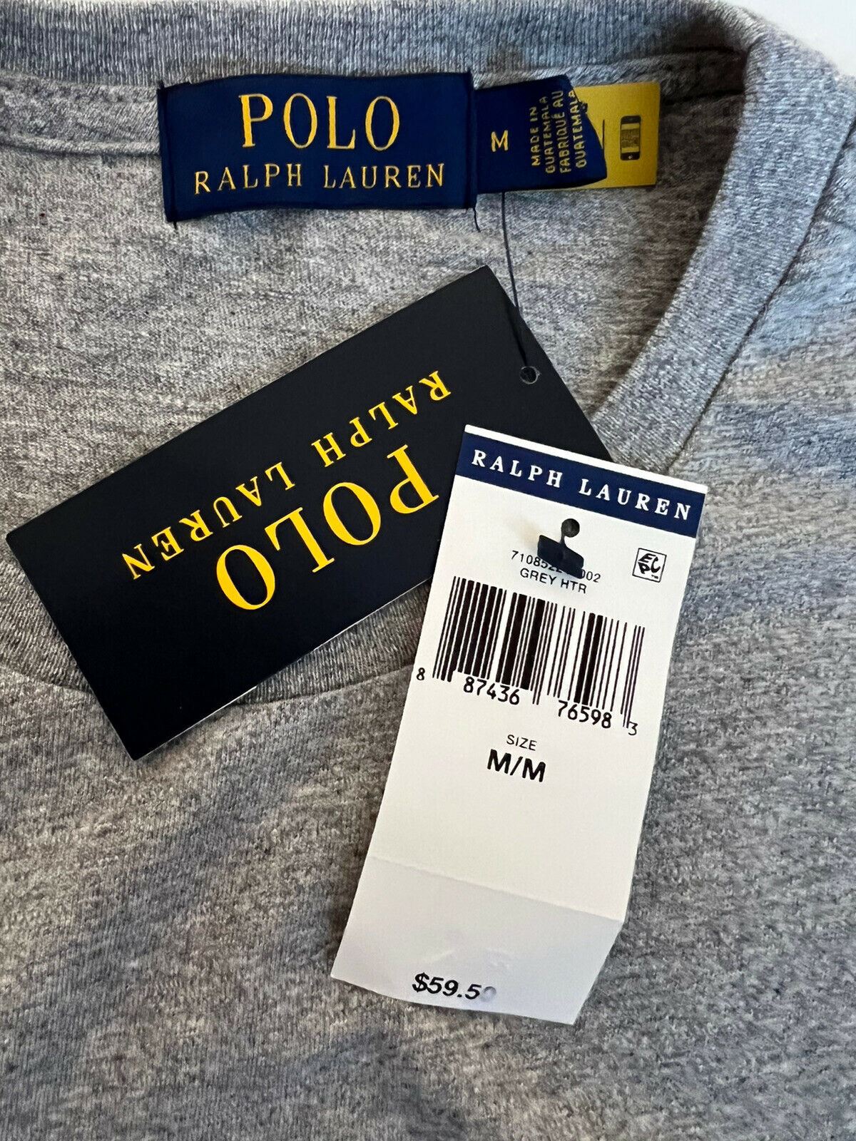 NWT 59.50 Polo Ralph Lauren Bear T-Shirt Gray Medium