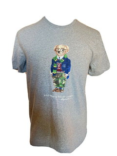Neu mit Etikett: 59,50 Polo Ralph Lauren Bären-T-Shirt, Grau, Größe S