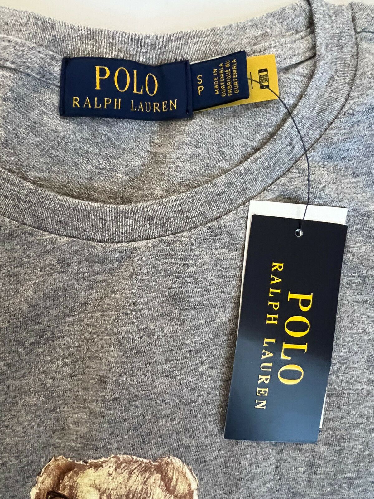 NWT 59.50 Polo Ralph Lauren Bear T-Shirt Gray Small