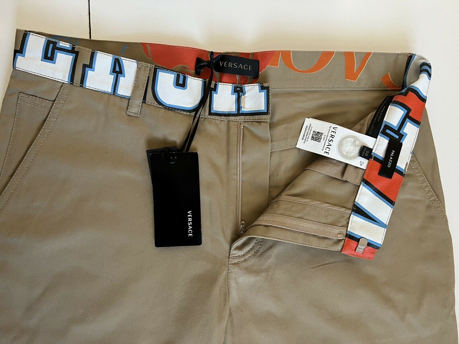 NWT $725 Versace Men's Brown Pants 34 US (50 Euro) Made in Italy A85221