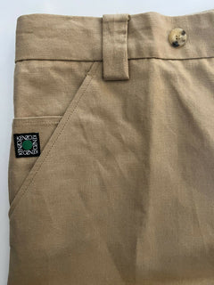 Neu mit Etikett: 325 $ Kenzo Herren-Leinenhose in Dunkelbeige, Größe 32 US (48 Euro)