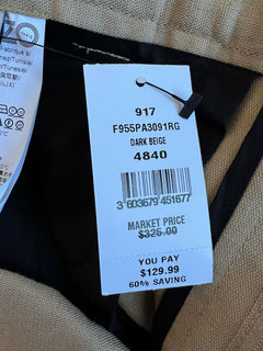 Neu mit Etikett: 325 $ Kenzo Herren-Leinenhose in Dunkelbeige, Größe 32 US (48 Euro)