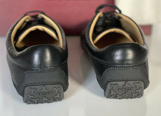 NIB Bally Primer Herren-Turnschuhe aus Rindsleder mit Prägung, Schwarz, 10 EEE US 6234861 