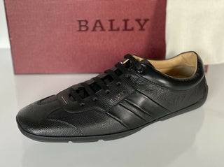 NIB Bally Primer Herren-Turnschuhe aus Rindsleder mit Prägung, Schwarz, 10,5 EEE US 6234861 