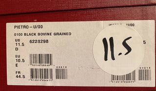 NIB Bally Herren-Fahrerschuhe aus genarbtem Rindsleder, Schwarz, 11,5 D, US 6228298, Italien 