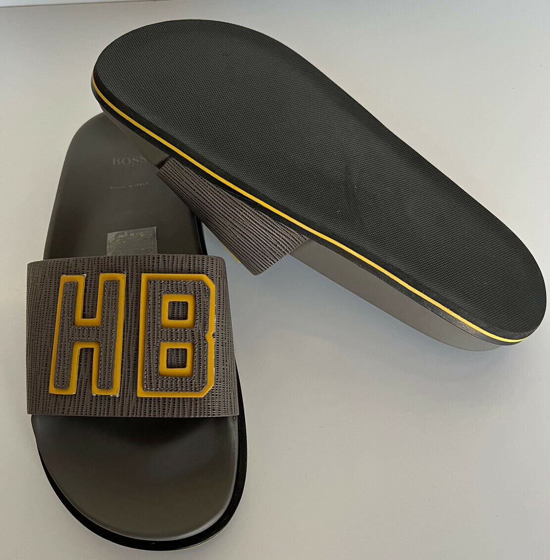 Мужские резиновые серые сандалии New Boss Hugo Boss 7 США (40 евро), Италия 50408525 