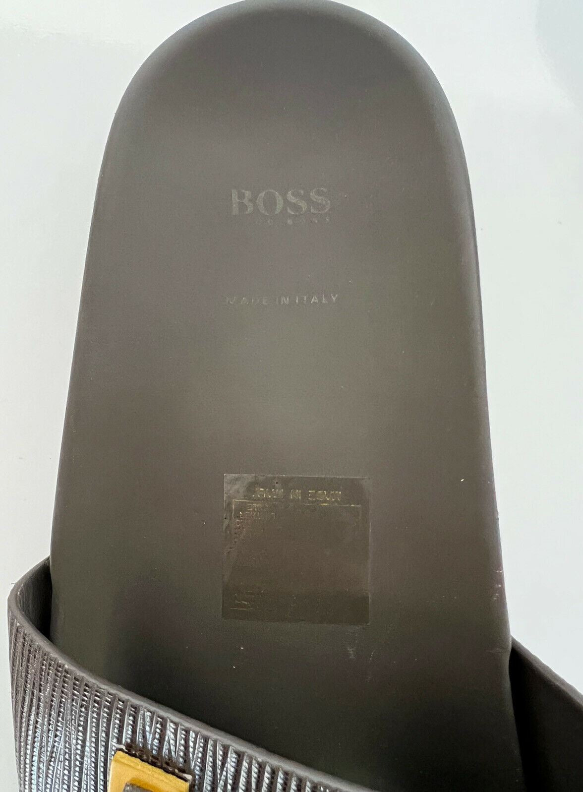 Neue Boss Hugo Boss Herren-Sandalen aus Gummi in Grau, 7 US (40 Euro), Italien 50408525 