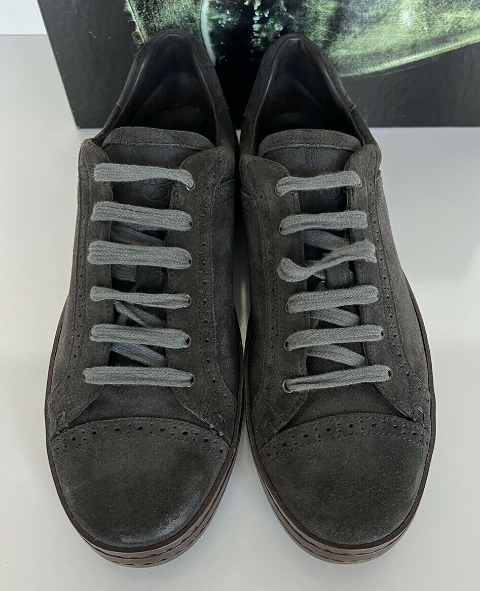 New $525 Canali Men’s Suede Sneakers Gray 12 US (45 Euro) Made in Italy 791216