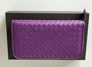 NWT Bottega Veneta Intrecciato Reißverschluss-Geldbörse aus Nappaleder Monalisa 518389 IT 