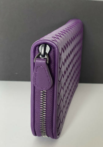 NWT Bottega Veneta Intrecciato Zipper Nappa Leather Wallet Monalisa 518389 IT