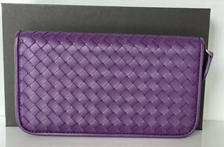 NWT Bottega Veneta Intrecciato Reißverschluss-Geldbörse aus Nappaleder Monalisa 518389 IT 