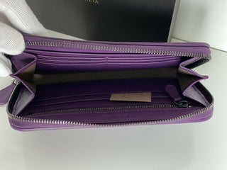 NWT Bottega Veneta Intrecciato Reißverschluss-Geldbörse aus Nappaleder Monalisa 518389 IT 