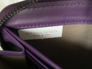 NWT Bottega Veneta Intrecciato Reißverschluss-Geldbörse aus Nappaleder Monalisa 518389 IT 