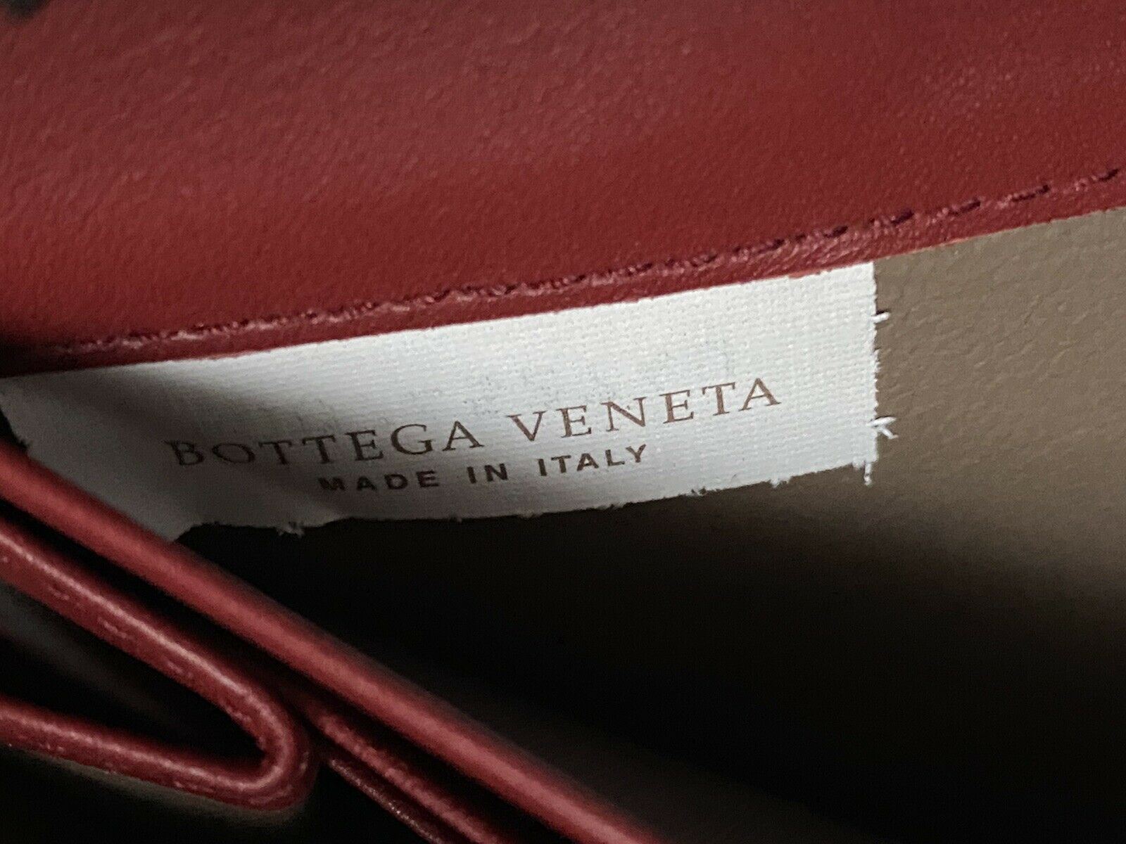 NWT Bottega Veneta Intrecciato Zipper Calf Leather Wallet Baccara Rose 518389