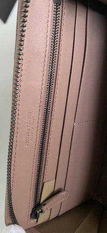 NWT Bottega Veneta Intrecciato Кошелек из кожи наппа на молнии Desert Rose 518389 IT 