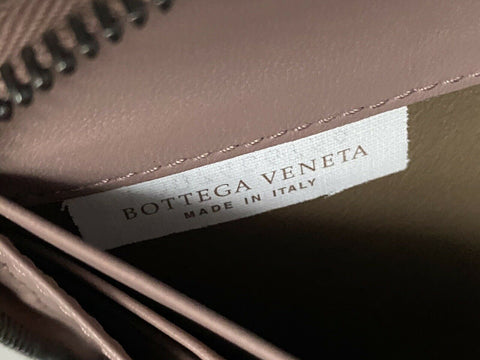 NWT Bottega Veneta Intrecciato Кошелек из кожи наппа на молнии Desert Rose 518389 IT 