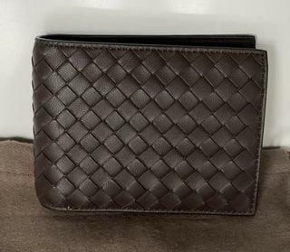 Neu mit Etikett: Bottega Veneta Herren-Geldbörse aus Intrecciato-Nappaleder, braun 522272 