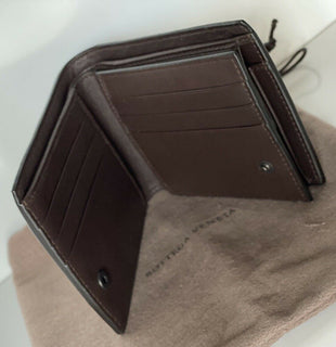 Neu mit Etikett: Bottega Veneta Herren-Geldbörse aus Intrecciato-Nappaleder, braun 522272 