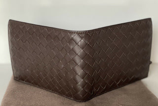 Neu mit Etikett: Bottega Veneta Herren-Geldbörse aus Intrecciato-Nappaleder, braun 522272 