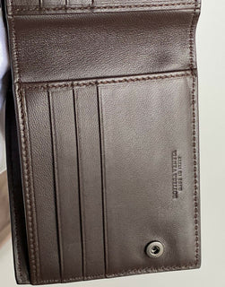 Neu mit Etikett: Bottega Veneta Herren-Geldbörse aus Intrecciato-Nappaleder, braun 522272 