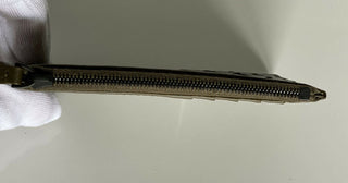 Neu mit Etikett: 390 $ Bottega Veneta Intrecciato Tartan Reißverschluss-Kartenetui aus Nappaleder 566752 