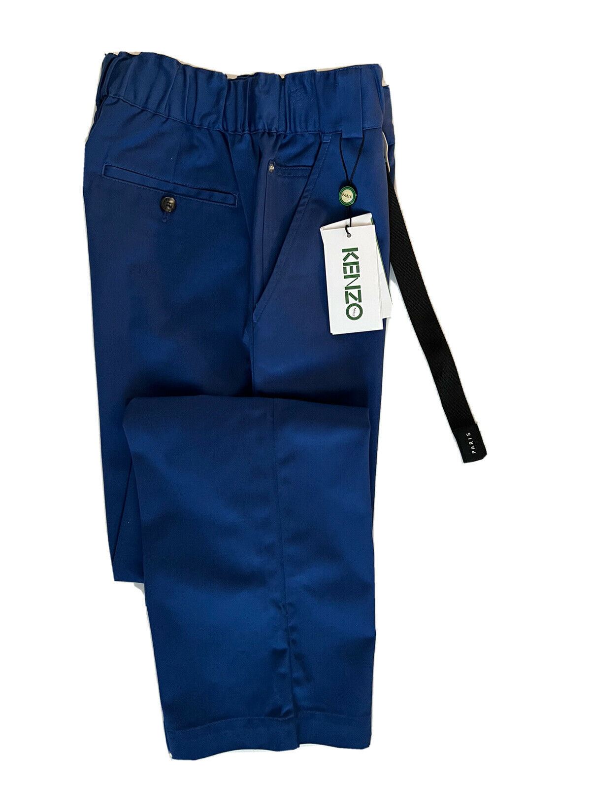 Neu mit Etikett: 325 $ KENZO Marineblaue Herrenhose mit geradem Bein und Gürtel, Größe 29 US (45 Euro)