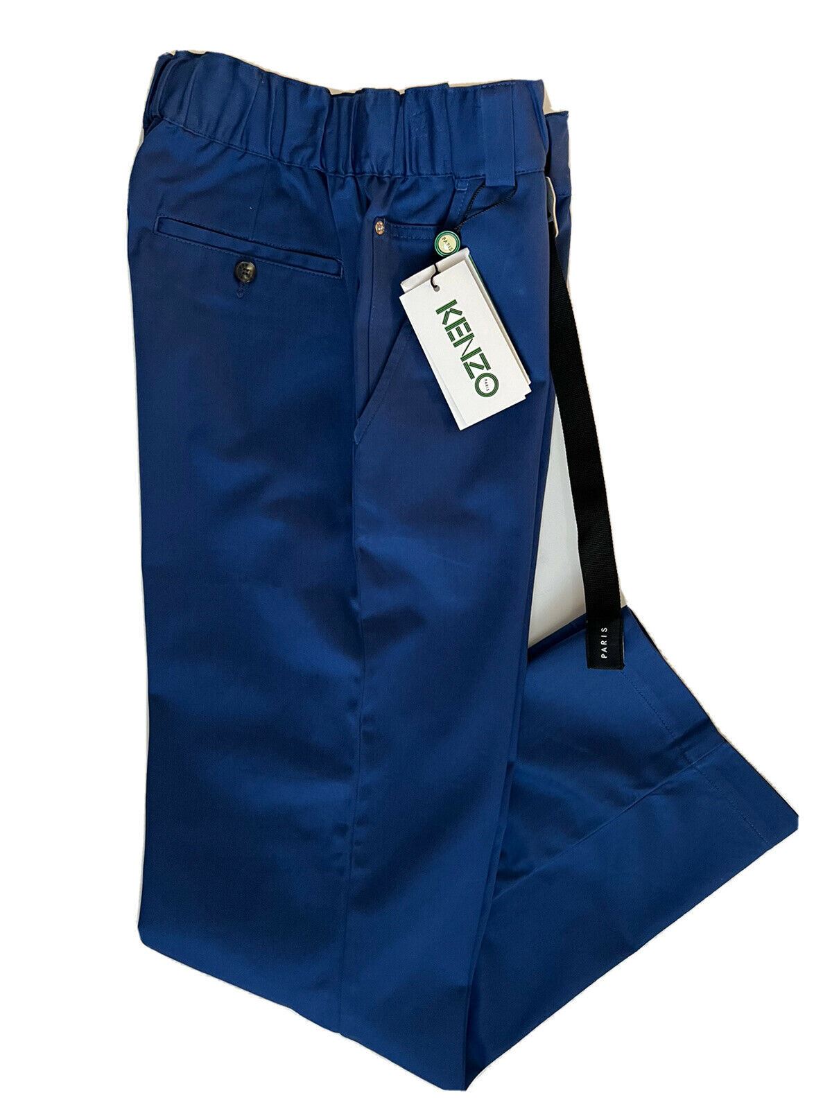 Neu mit Etikett: 325 $ KENZO Marineblaue Herrenhose mit geradem Bein und Gürtel, Größe 29 US (45 Euro)