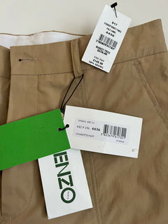 Neu mit Etikett: 370 $ KENZO Herren-Zigaretten-Baumwollhose in hellem Kamel, Größe 30 US (46 Euro)