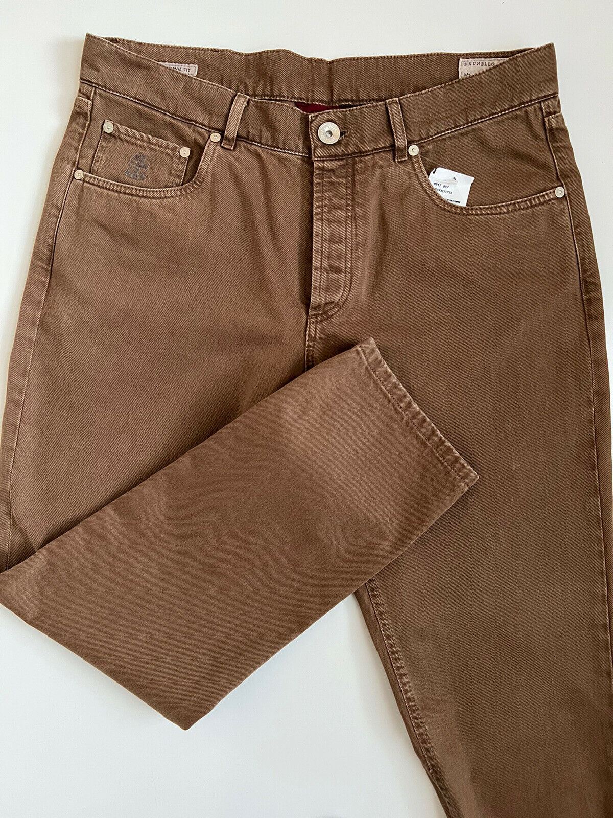 NWT $540 Brunello Cucinelli Men's Brown Jeans 34 US (50 Eu) Made in Italy