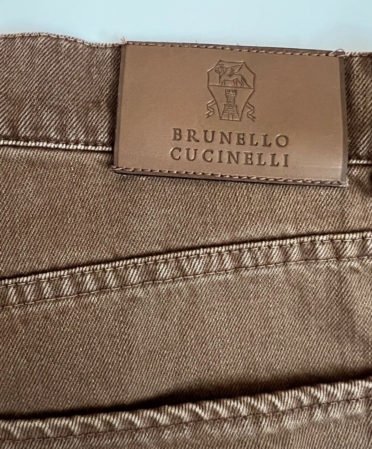 NWT $540 Brunello Cucinelli Men's Brown Jeans 34 US (50 Eu) Made in Italy