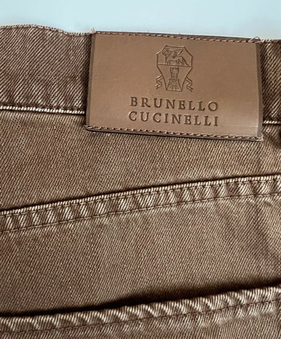 Мужские коричневые джинсы Brunello Cucinelli NWT 540 долларов США 34 США (50 ЕС), производство Италия 