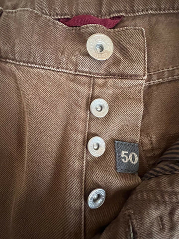 Мужские коричневые джинсы Brunello Cucinelli NWT 540 долларов США 34 США (50 ЕС), производство Италия 