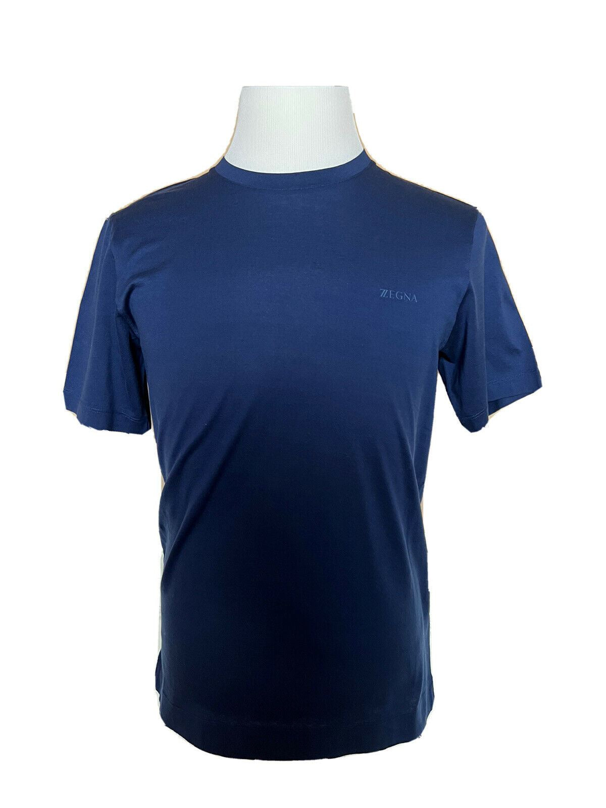 Синяя футболка с круглым вырезом NWT $325 ZZEGNA, маленькая ZZF630