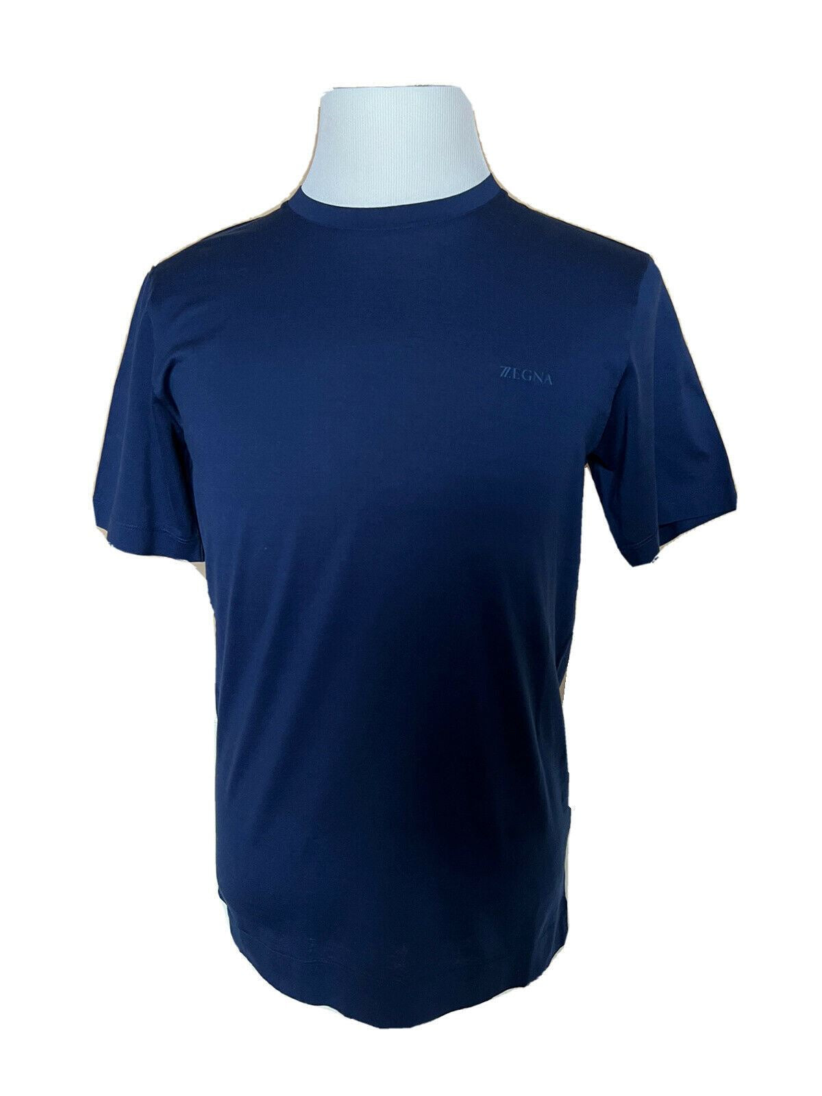 Синяя футболка с круглым вырезом NWT $325 ZZEGNA, маленькая ZZF630
