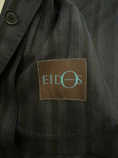 Neu mit Etikett: 1795 $ EIDOS Napoli Sportmanteljacke Seide/Wolle Blau/Schwarz 40R US (50R Eu) IT