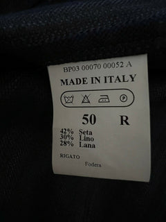 Neu mit Etikett: 1795 $ EIDOS Napoli Sportmanteljacke Seide/Wolle Blau/Schwarz 40R US (50R Eu) IT