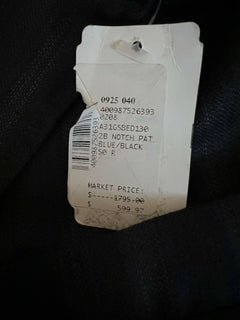 Neu mit Etikett: 1795 $ EIDOS Napoli Sportmanteljacke Seide/Wolle Blau/Schwarz 40R US (50R Eu) IT