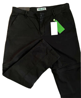 Neu mit Etikett: 280 $ Kenzo Herren-Freizeithose mit Reißverschluss in Schwarz, Größe 36 US (52 Euro)
