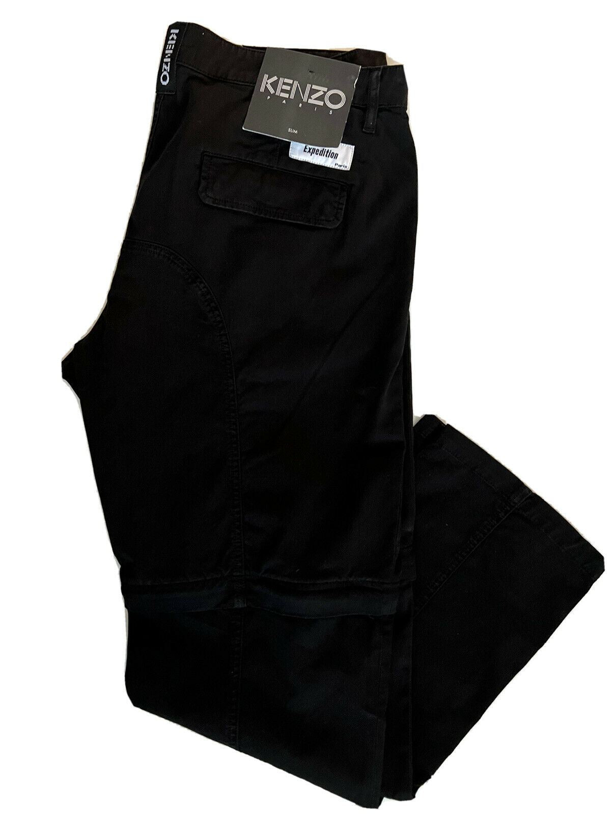 NWT $280 Kenzo Men's Black Zip Off Casual Pants Size 36 US (52 Euro)