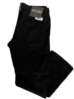 Neu mit Etikett: 280 $ Kenzo Herren-Freizeithose mit Reißverschluss in Schwarz, Größe 36 US (52 Euro)