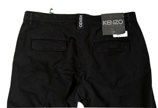 Neu mit Etikett: 280 $ Kenzo Herren-Freizeithose mit Reißverschluss in Schwarz, Größe 36 US (52 Euro)