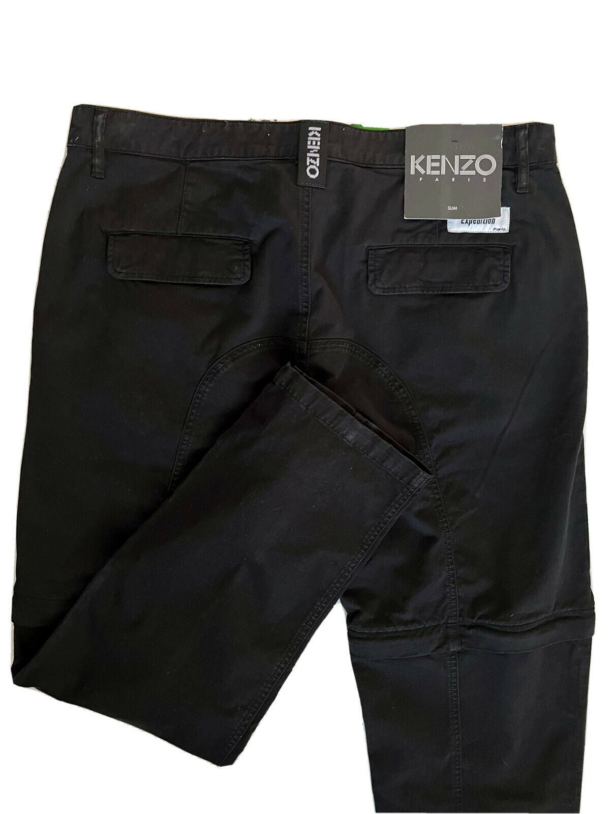 NWT $280 Kenzo Men's Black Zip Off Casual Pants Size 36 US (52 Euro)