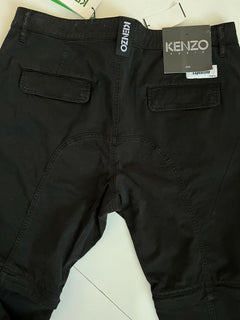 Neu mit Etikett: 280 $ Kenzo Herren-Freizeithose mit Reißverschluss in Schwarz, Größe 36 US (52 Euro)