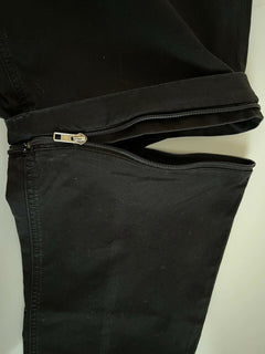 Neu mit Etikett: 280 $ Kenzo Herren-Freizeithose mit Reißverschluss in Schwarz, Größe 36 US (52 Euro)