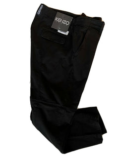 Neu mit Etikett: 280 $ Kenzo Herren-Freizeithose mit Reißverschluss in Schwarz, Größe 36 US (52 Euro)