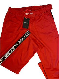 Neu mit Etikett: 350 $ Roberto Cavalli Moderne rote Sporthose für Herren, Größe 2XL