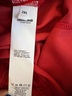 Neu mit Etikett: 350 $ Roberto Cavalli Moderne rote Sporthose für Herren, Größe 2XL